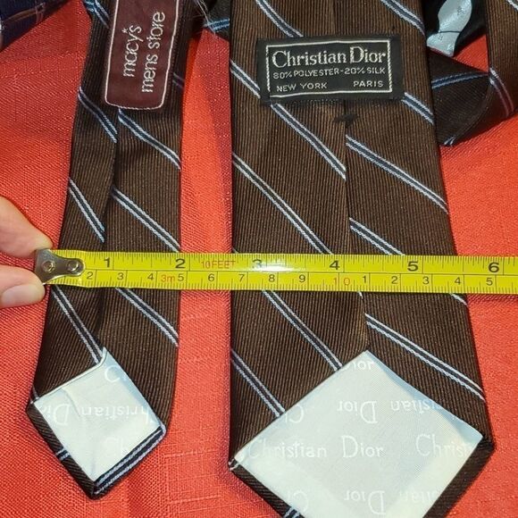 VINTAGE CHRISTIAN DIOR  Skinny neck Tie - Picture 7 of 9